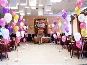 Оформление воздушными шарами в Красноярске, зала, квартиры, цена